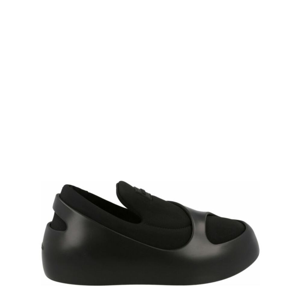 Ferragamo Lunar Paneled Slip-On Sneakers Black Mens